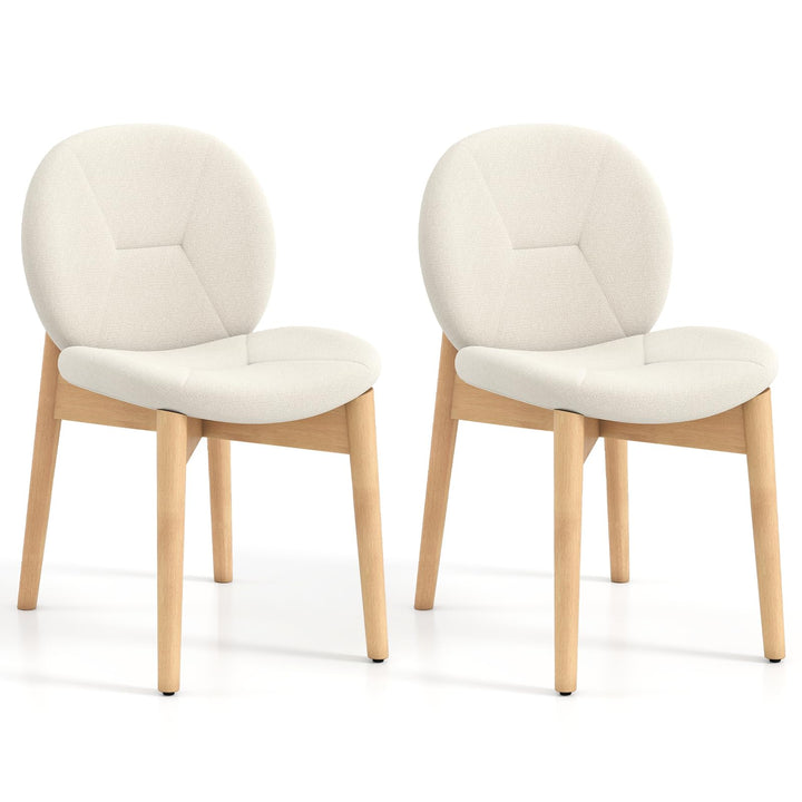 Giantex Soft Upholstered Boucle Kitchen Chairs with High-Density Sponge Padded