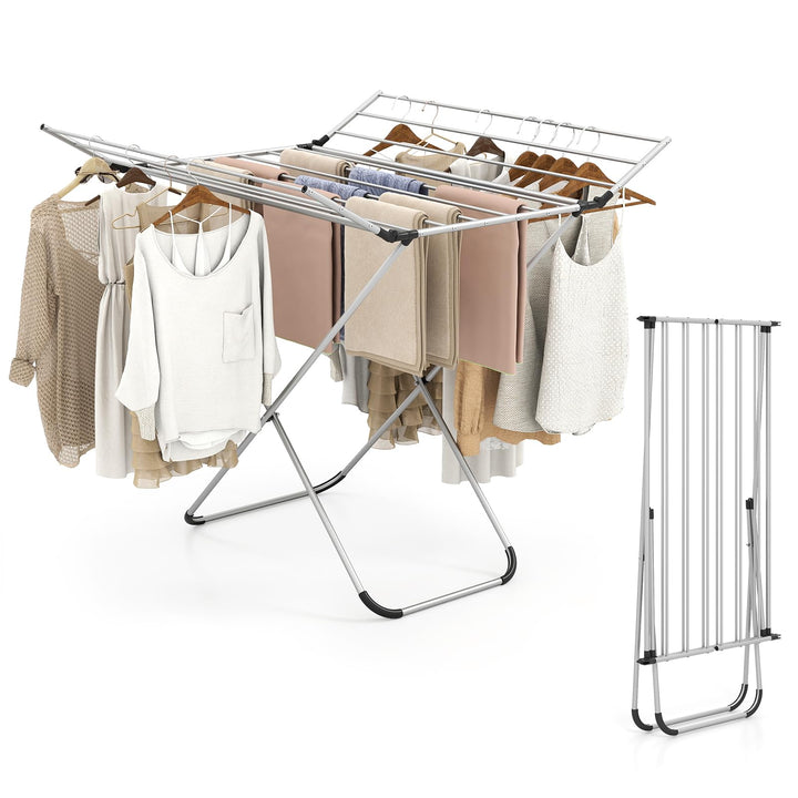 Giantex Folding Clothes Drying Rack Freestanding Aluminum Laundry Drying Rack