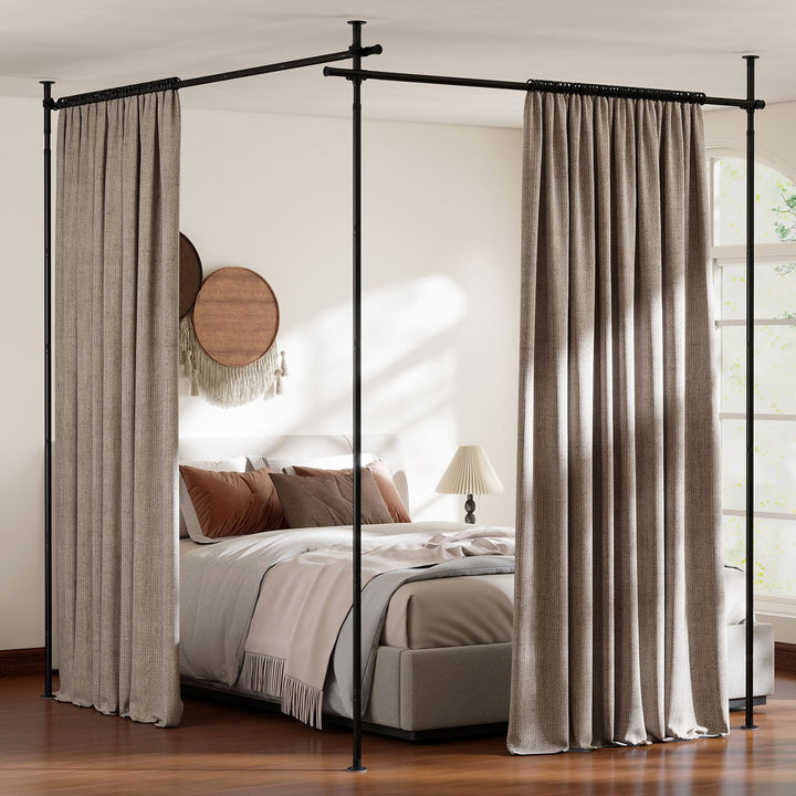 Giantex Room Divider Curtain Rod | No Drill Floor to Ceiling Tension Rod