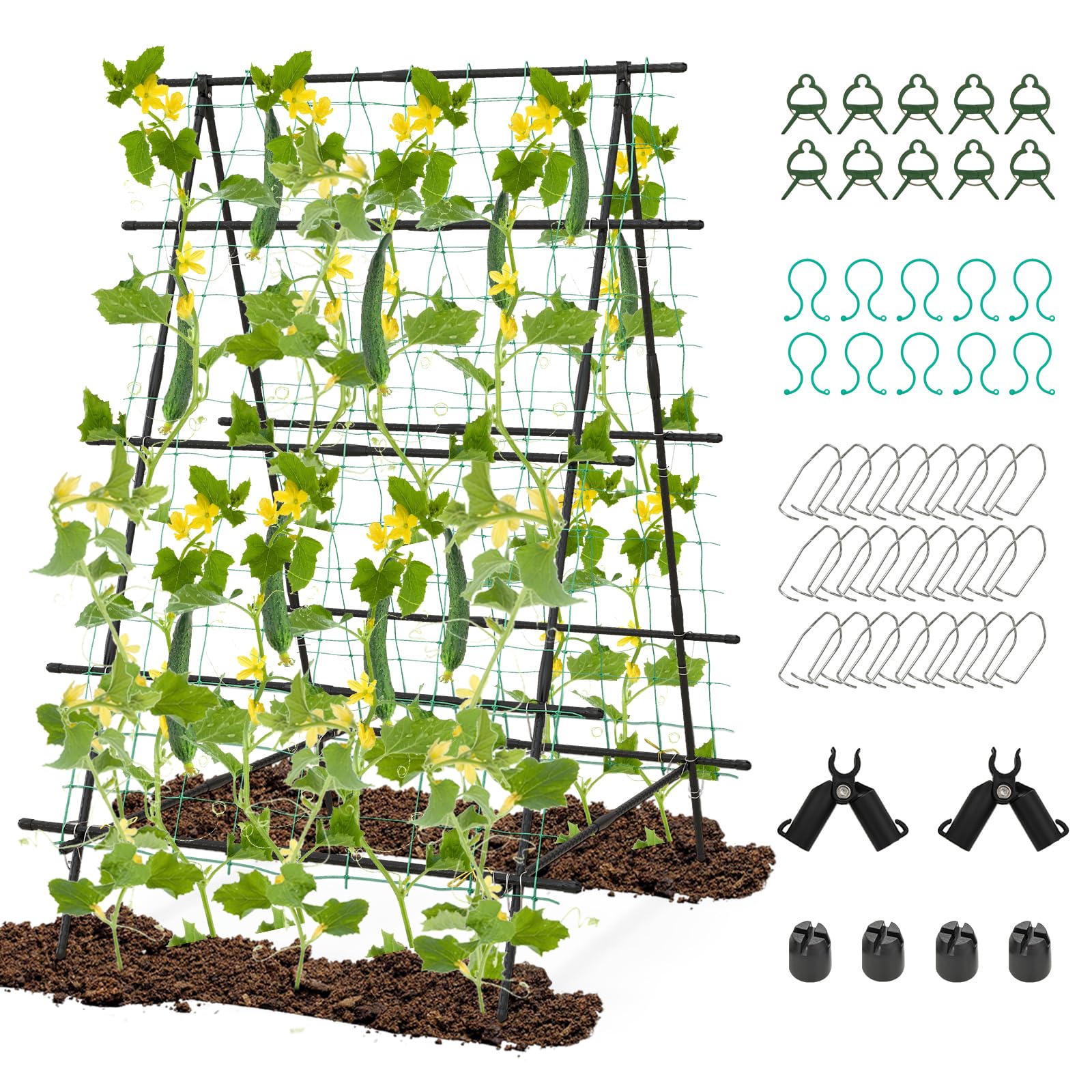 Giantex Cucumber Trellis, Trellis for Climbing Plants Outdoor