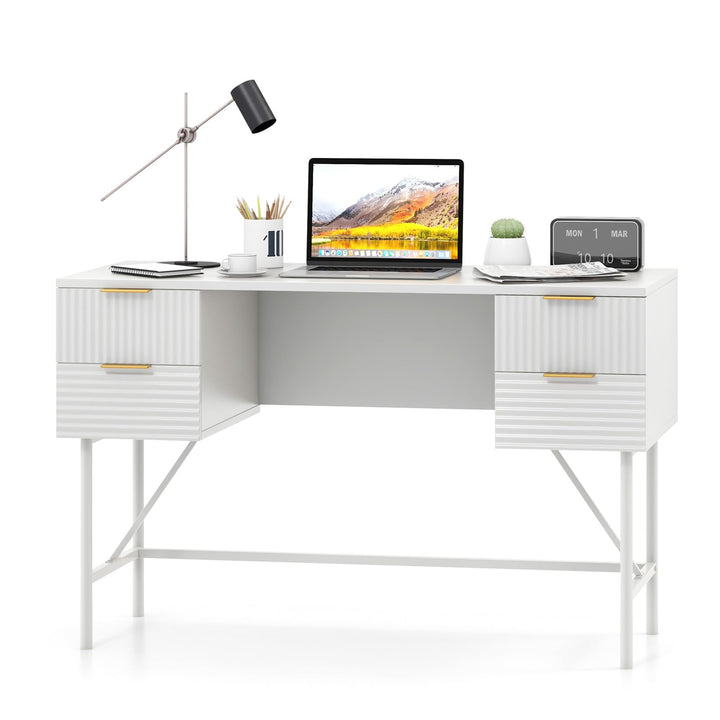 Giantex Modern Desk with 4 Drawers