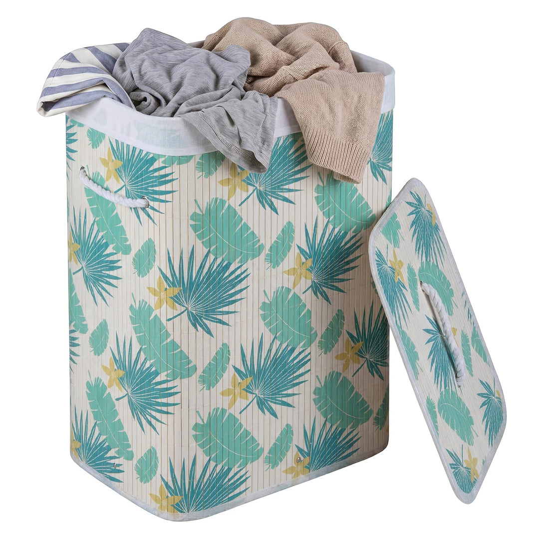 Giantex 19 Gal Bamboo Laundry Hamper w/Removable Liner &amp; Portable Handles