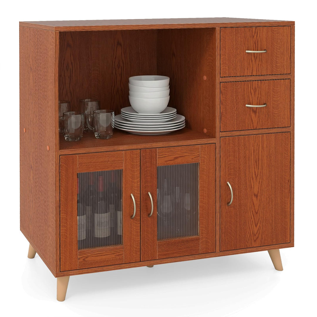 Giantex 36 Inch Sideboard Buffet Cabinet with Open Compartment
