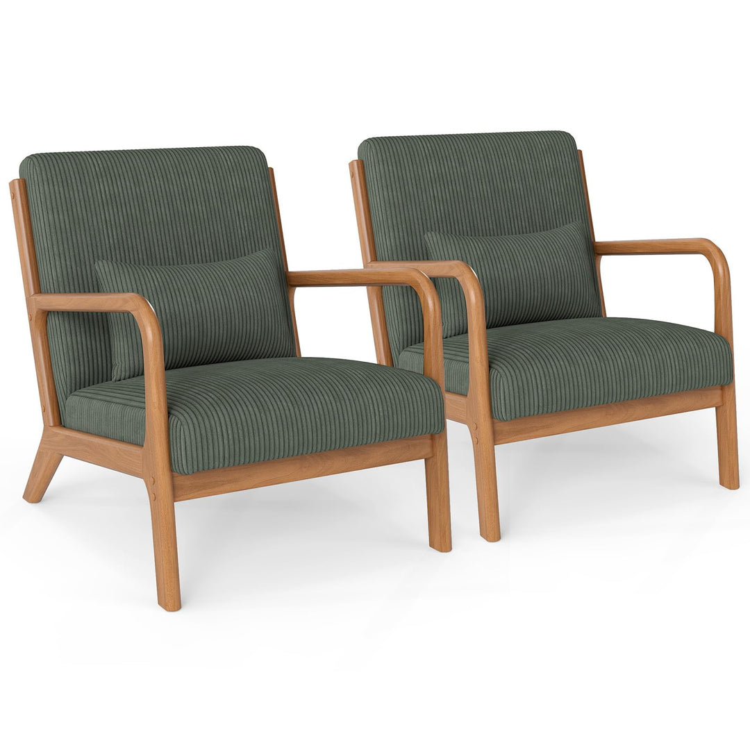 Giantex Modern Accent Chair Corduroy Upholstered Lounge Chair