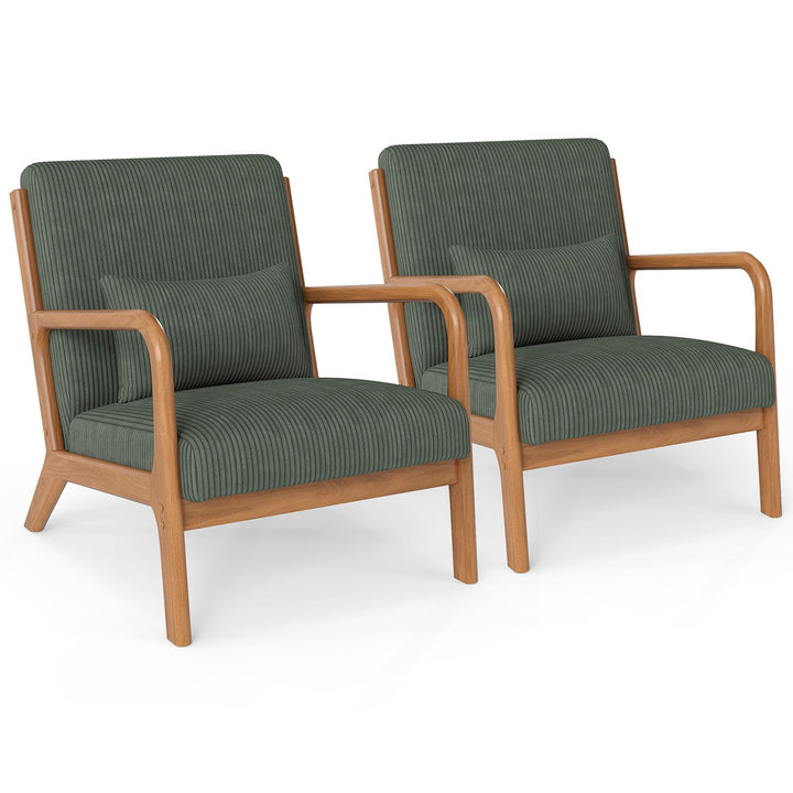 Giantex Modern Accent Chair Corduroy Upholstered Lounge Chair