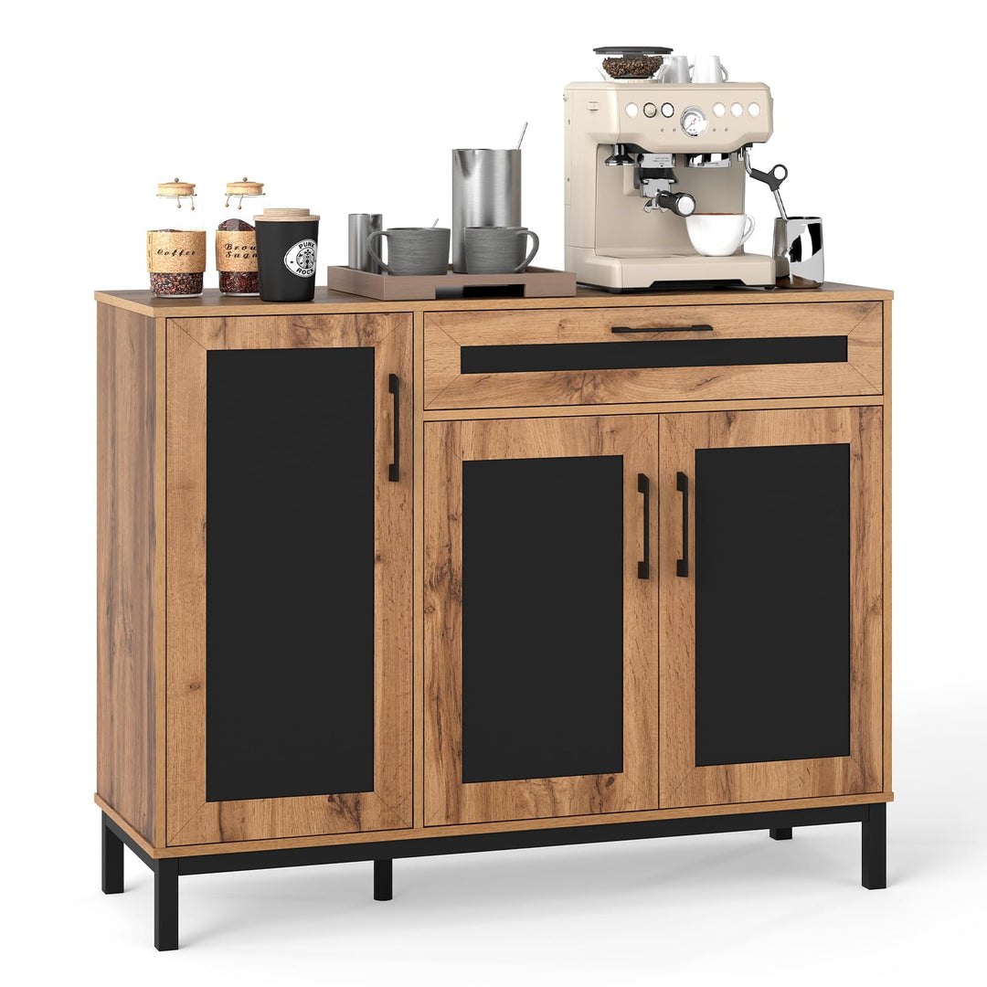 Giantex 48" Buffet Cabinet with Storage 3-Door Large Farmhouse Sideboard