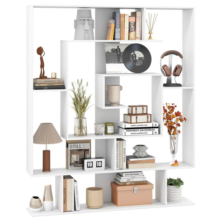 Giantex 7-Tier Geometric Bookshelf