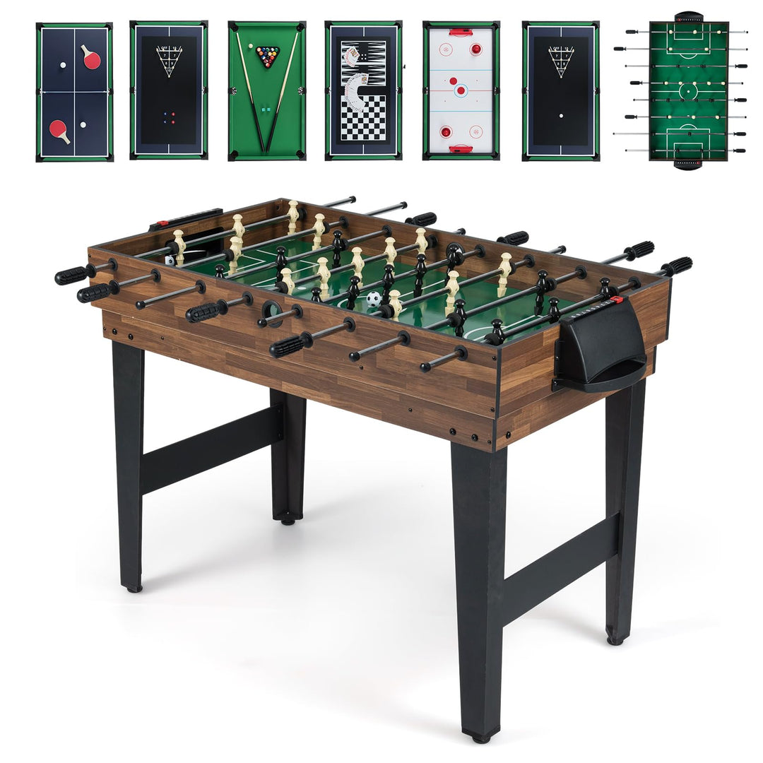 10-in-1 Multi Game Table, Combo Game Table Set w/Hockey