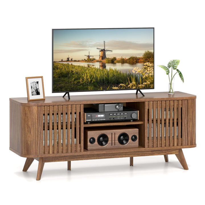 Giantex TV Stand for TVs Mid Century Modern Entertainment Center