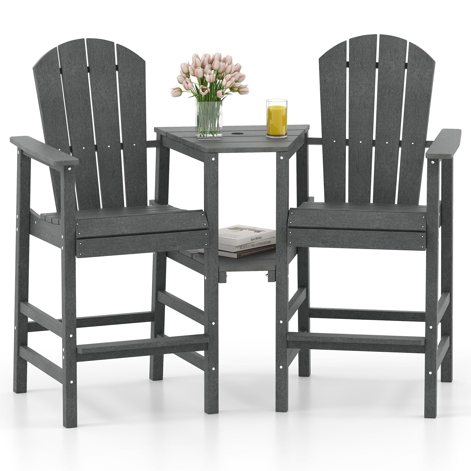 Giantex Outdoor Tall Adirondack Chairs Set of 2
