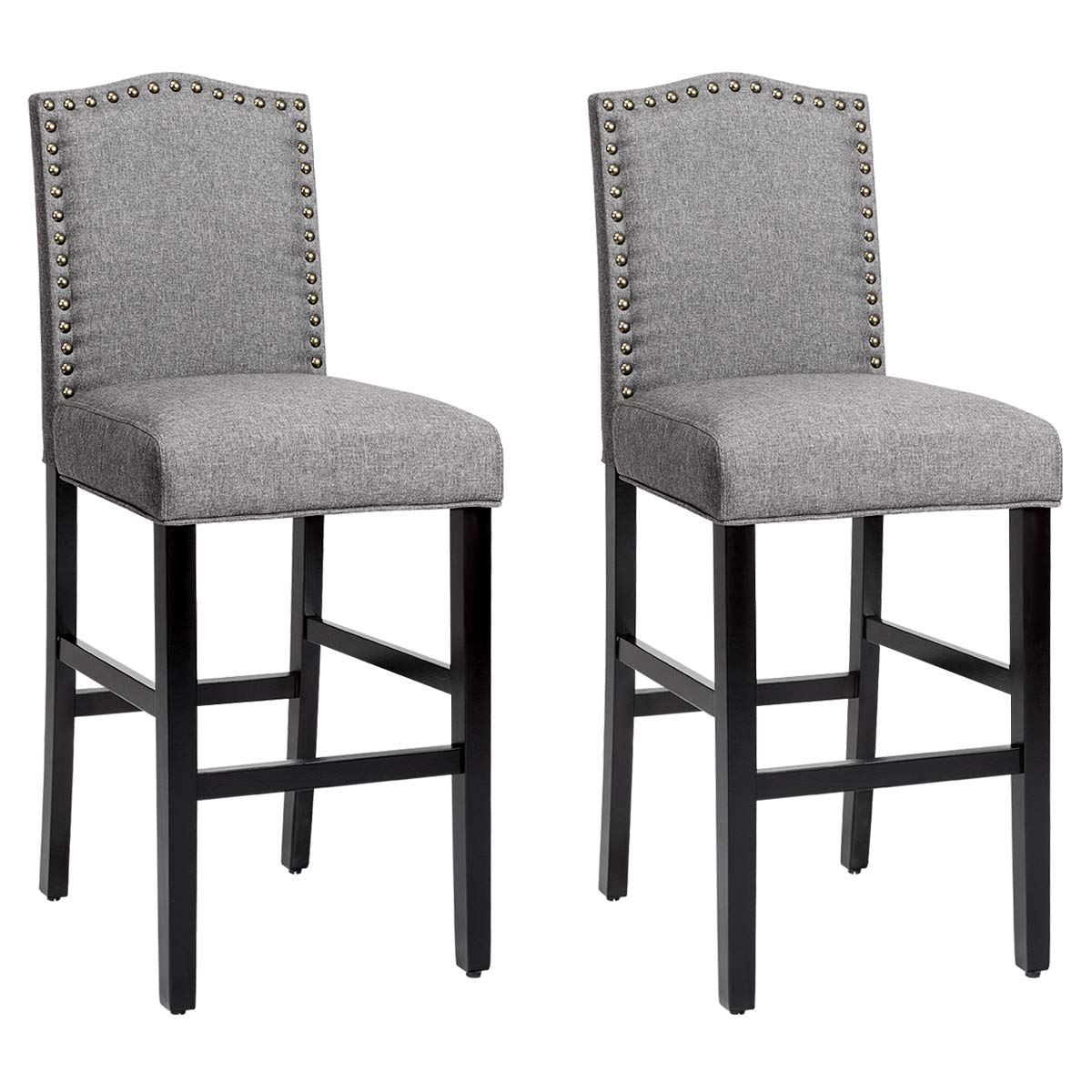 Counter Height Dining Side Barstools, w/ Thick Cushion