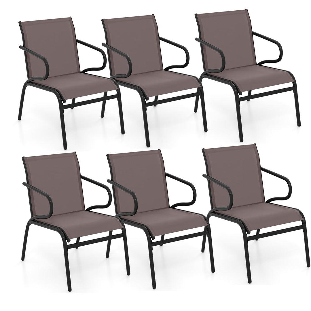 Giantex Outdoor Chairs Set of 2/4/6 All Weather Patio Chairs