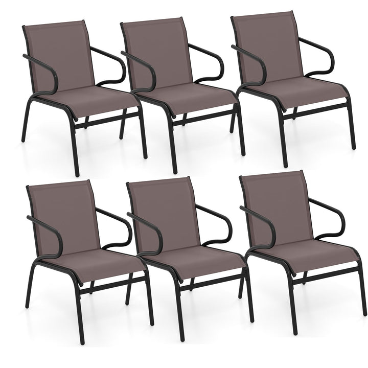 Giantex Outdoor Chairs Set of 2/4/6 All Weather Patio Chairs