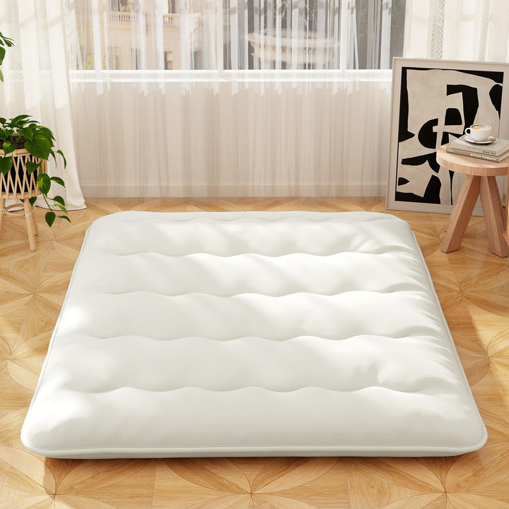 Giantex Japanese Floor Mattress, 4 Inch Futon Mattress with Washable Cover & Storage Bag