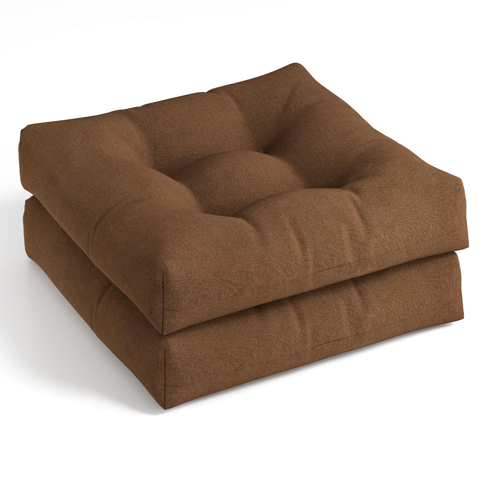 Giantex 2/4/6 Pack Tufted Patio Cushions 4 Inch Thick Outdoor Chair Pads