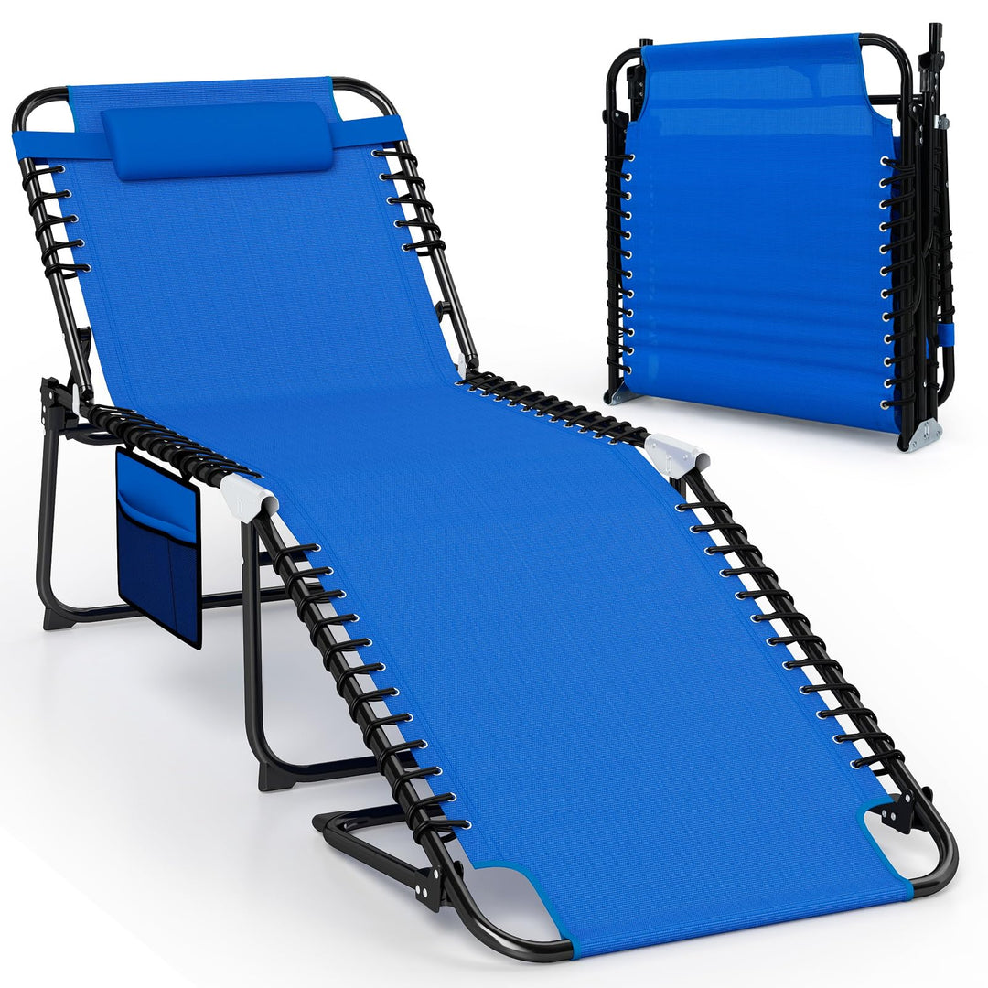 Giantex Lounge Chair Outdoor with 4 Adjustable Positions