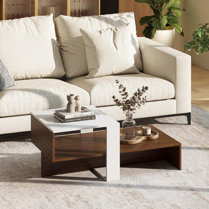 Giantex 31.5" Small Coffee Table with Storage