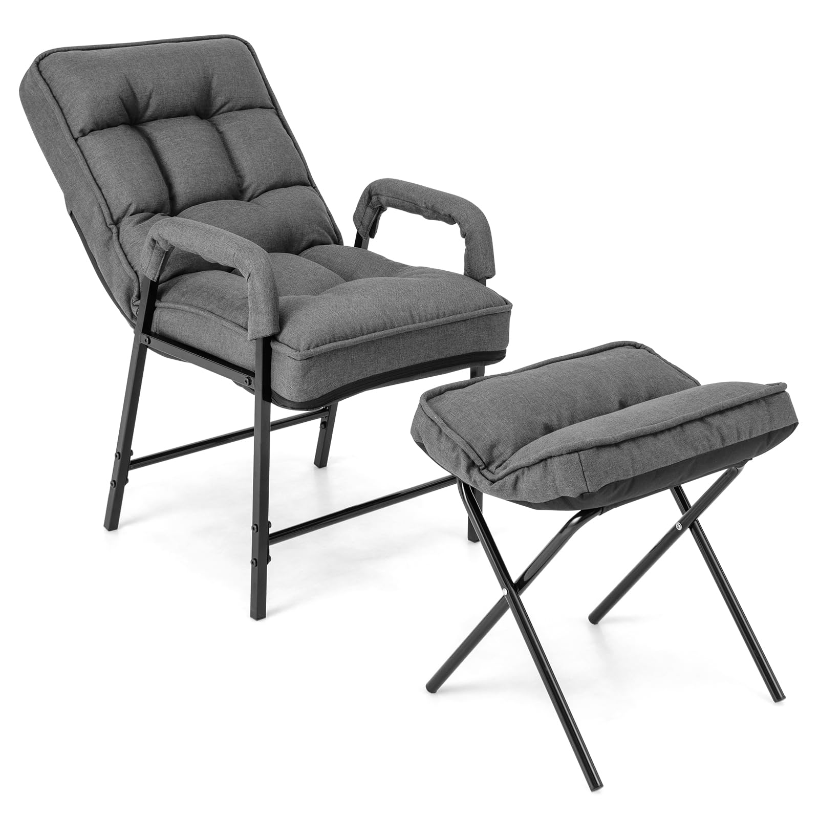 Giantex Modern Accent Chair with Ottoman