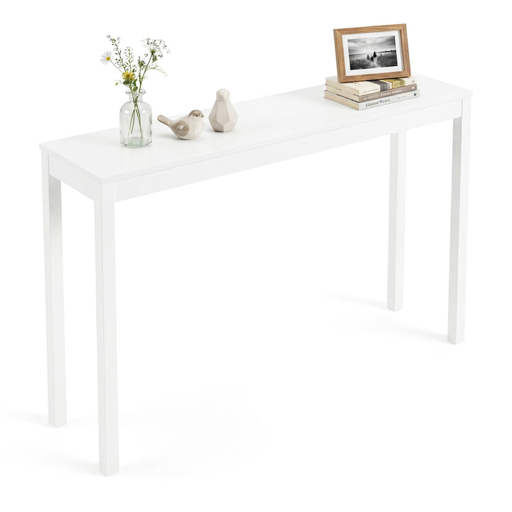 Giantex Wood Console Table | 48" Narrow Entryway Table with Solid Wood Legs &amp; Thickened Top