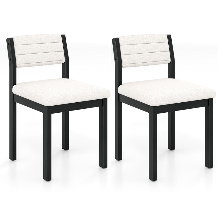 Giantex Sherpa Kitchen Chairs with Wood Frame & Padded Seat