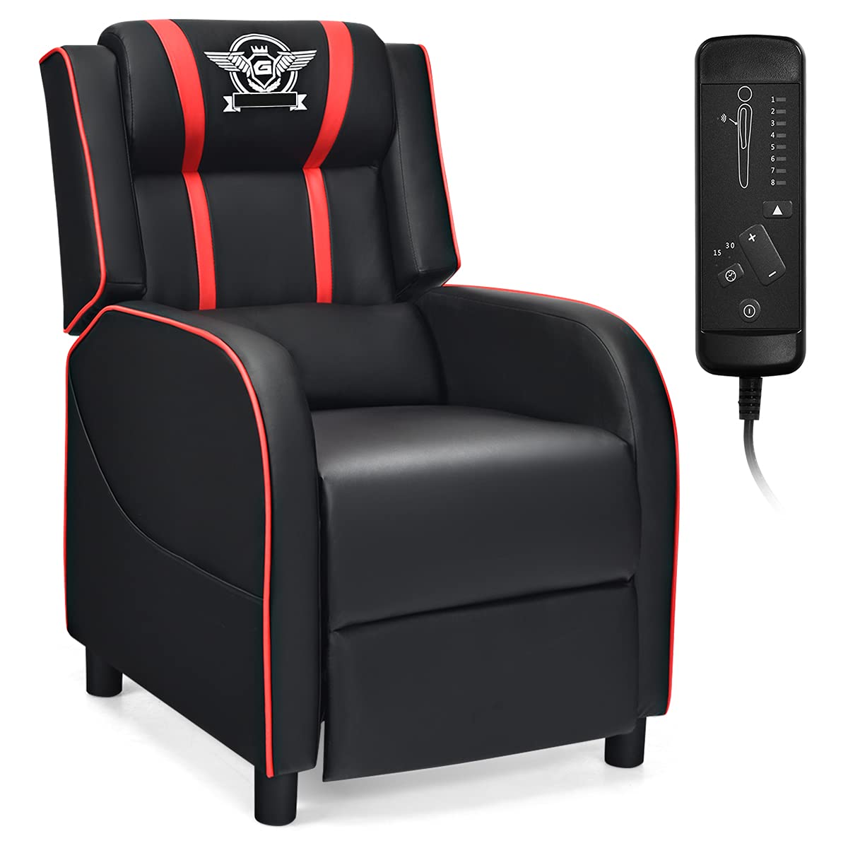 Gaming Recliner Chair, Racing Style Single Recliner Sofa - Giantex