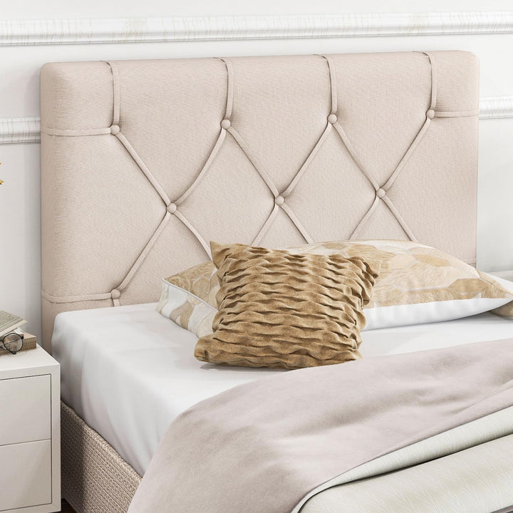 Giantex Upholstered Headboard for Twin/Twin XL Size Bed, Wall Mounted Twin Headboard Only