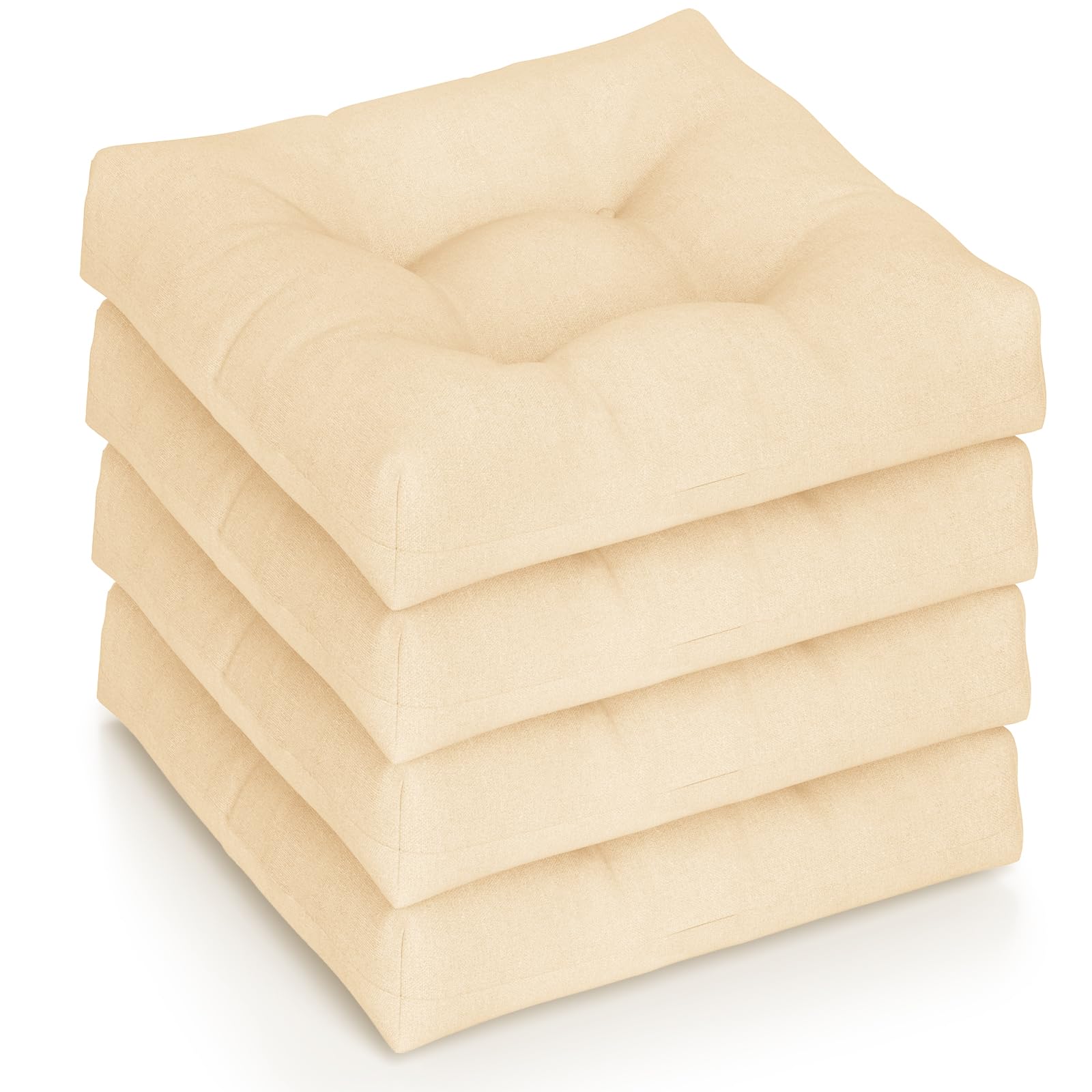 Giantex 2/4/6 Pack Tufted Patio Cushions 4 Inch Thick Outdoor Chair Pads