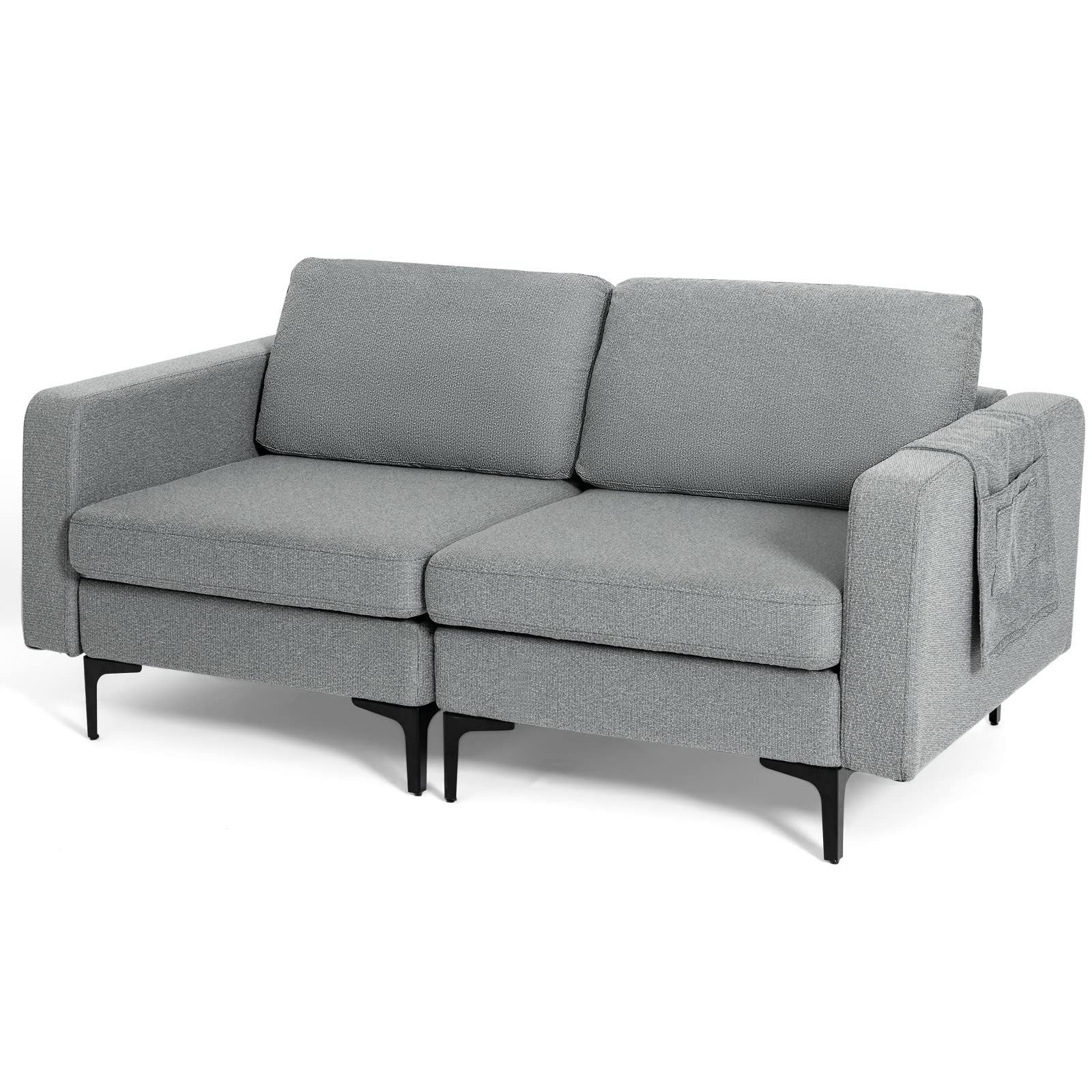 Giantex 2-Seat Sofa Couch, 66" L Modern Loveseat