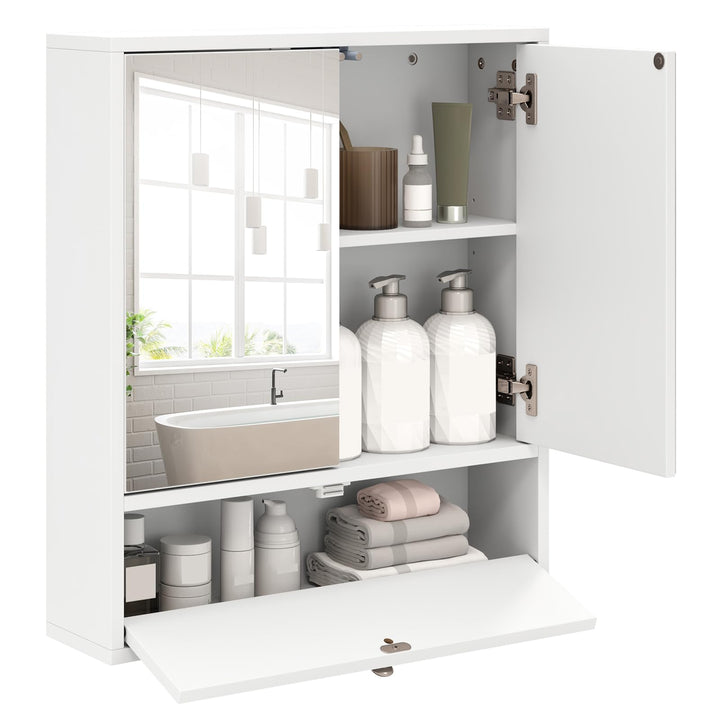 Giantex Bathroom Wall Mount Cabinet with Mirrored Doors