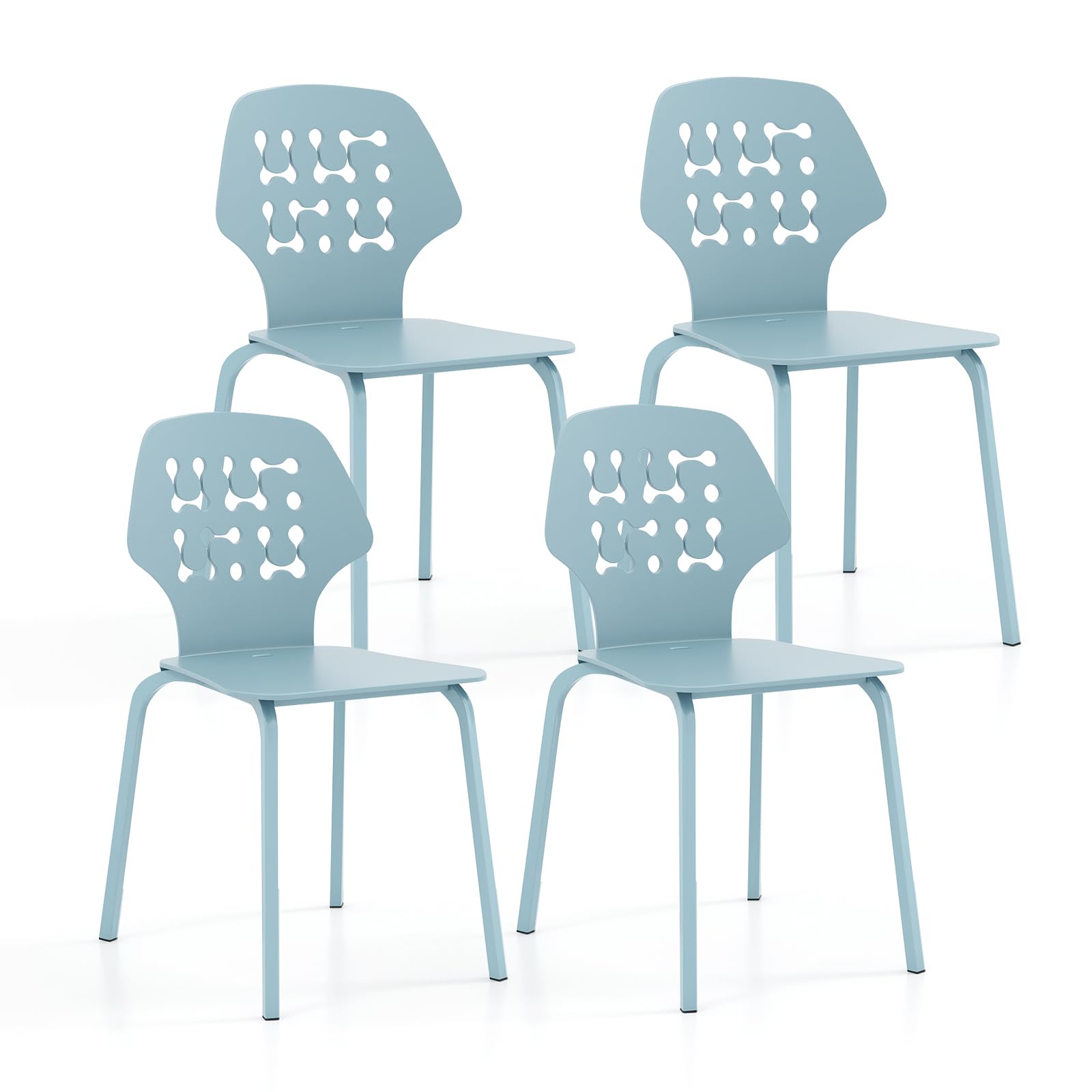 Giantex Metal Dining Chairs Set of 4
