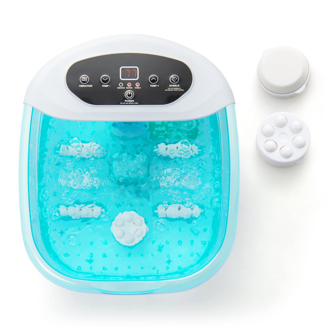 Giantex Foot Spa with Heat and Massage - Feet Bath Soak Tub w/Bubble, Vibration, Removable Pedicure Stone Turquoise Giantex Foot Spa with Heat and Massage - Feet Bath Soak Tub w/Bubble, Vibration, Removable Pedicure Stone Turquoise