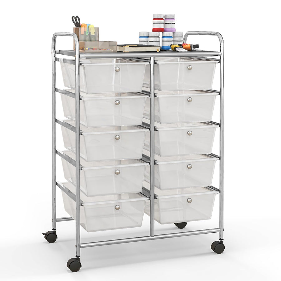 10 Drawers Rolling Cart, Classroom Organizers - Giantex