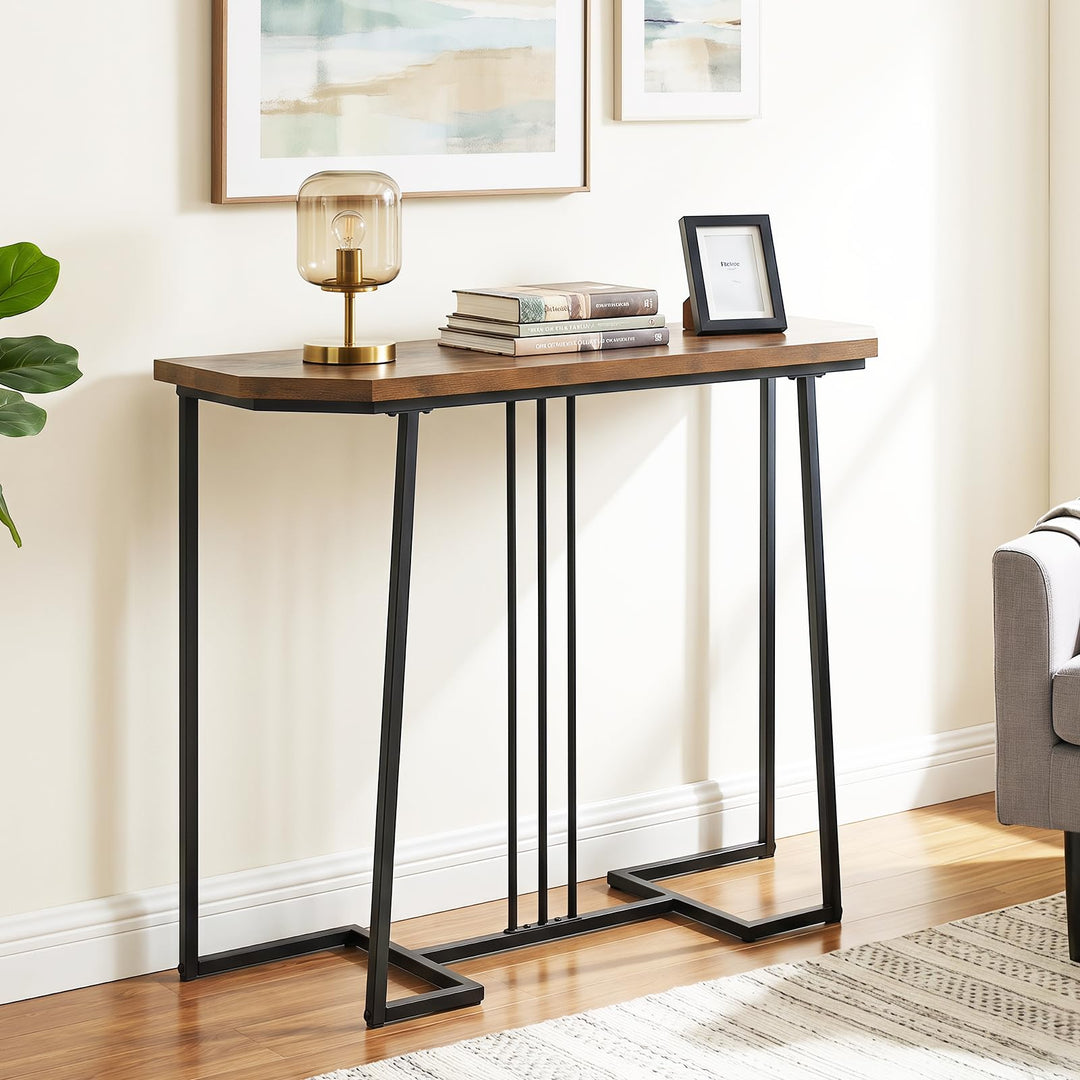 GIANTEX 44" Vintage Black Console Table for Living Room &amp; Hallway