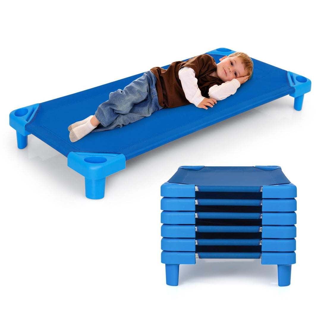 Giantex 6 PCS/4 PCS Stackable Daycare Cot for Kids