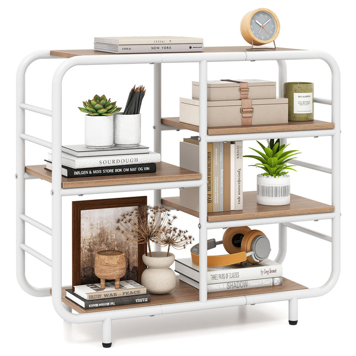 Giantex 5-Tier Industrial Bookcas Book Shelf Storage Organizer with Metal Frame