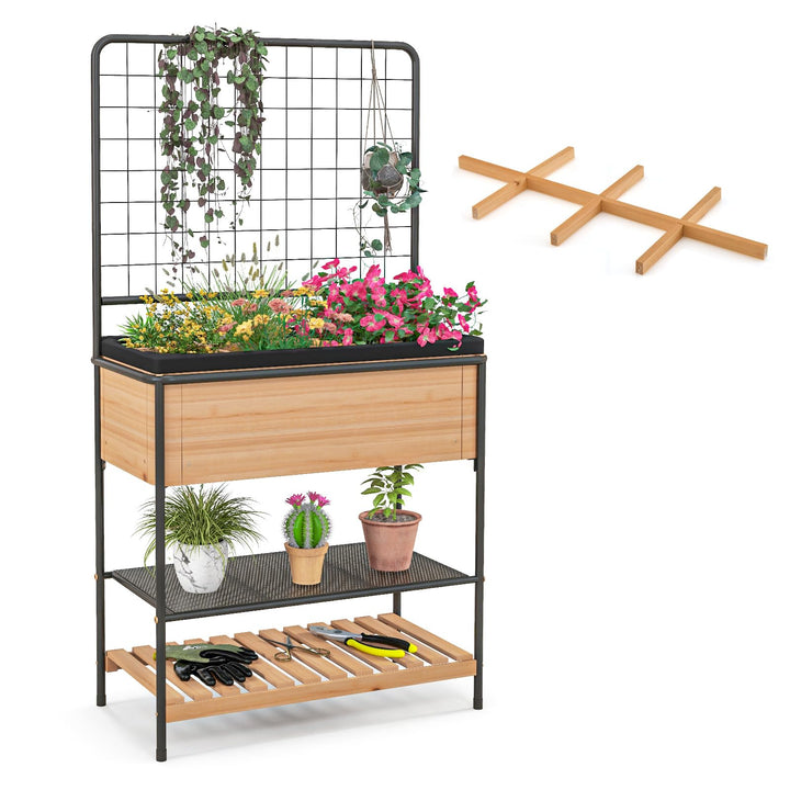 Giantex Raised Garden Bed with Trellis
