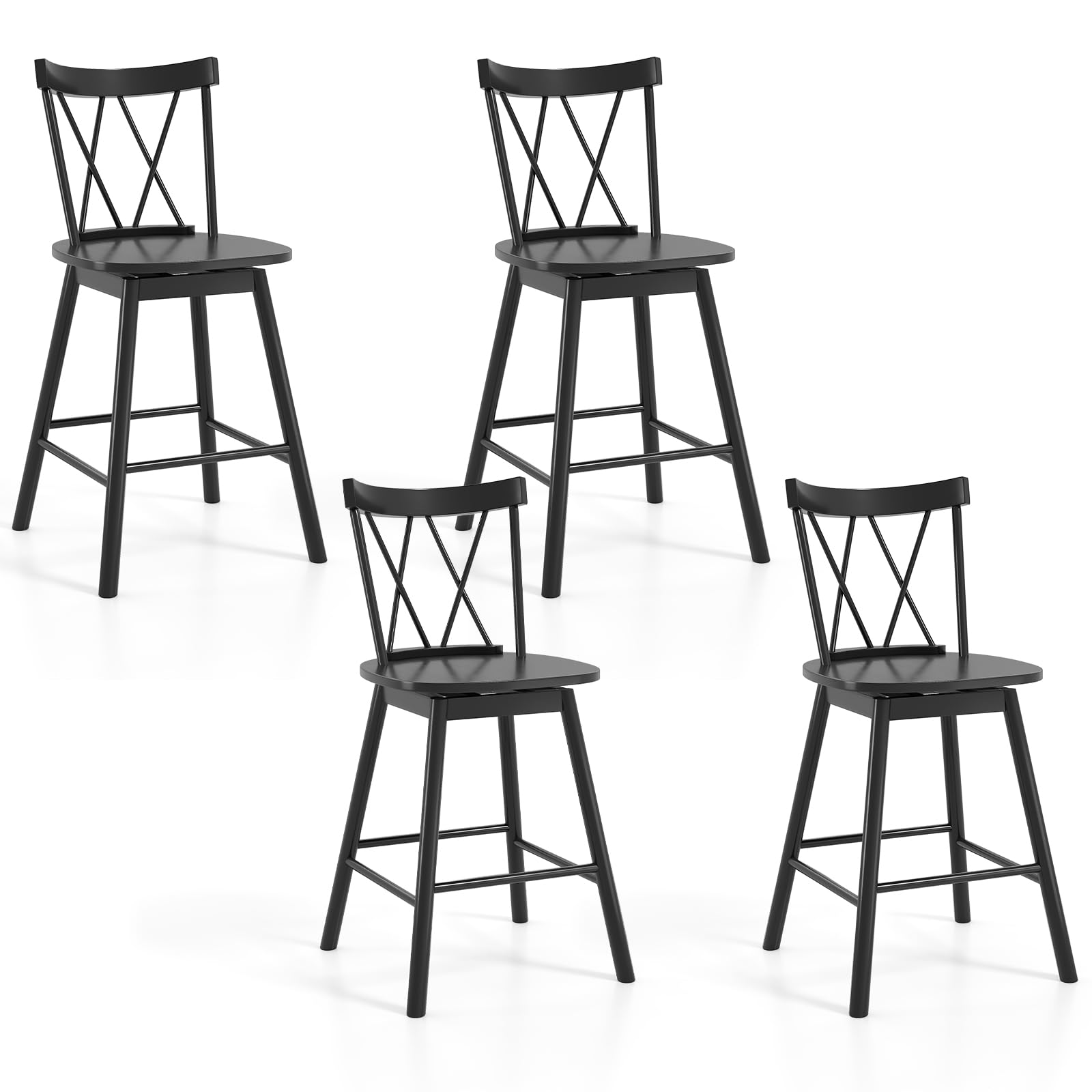 Giantex Windsor Bar Stools Set of 2/4(29"/24")