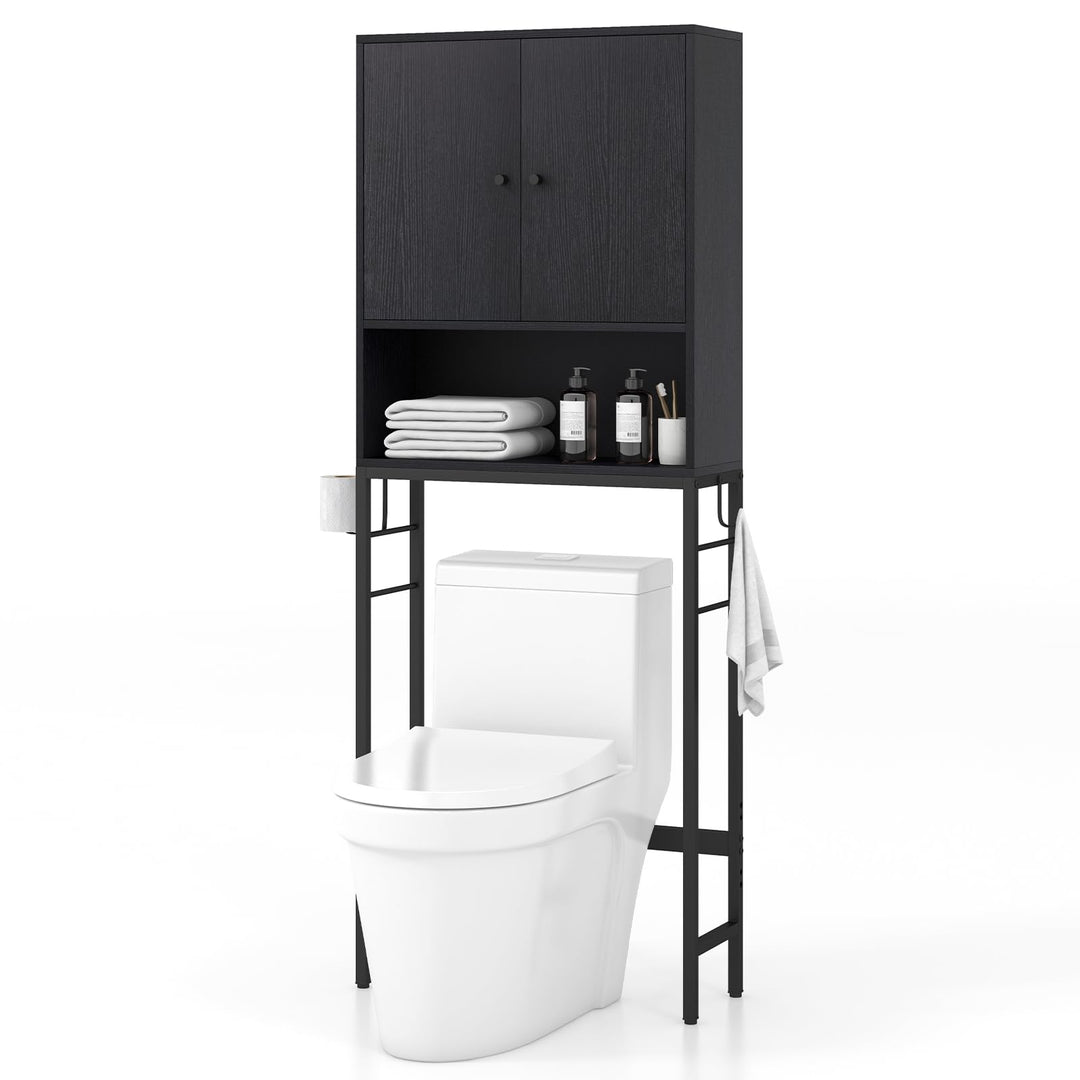 Giantex Over The Toilet Storage Cabinet - Toilet Shelf Rack with Anti-Tip Device