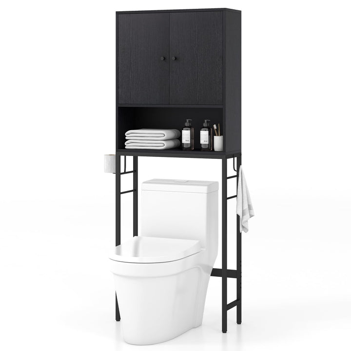 Giantex Over The Toilet Storage Cabinet - Toilet Shelf Rack with Anti-Tip Device
