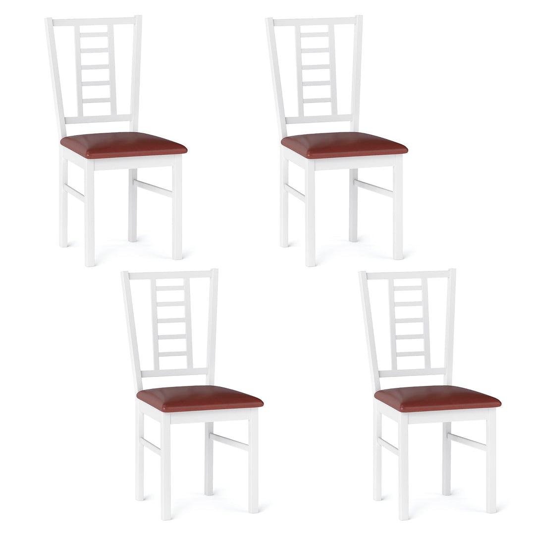 Giantex Wooden Dining Chairs Set of 2/4 Armless Kitchen Chairs