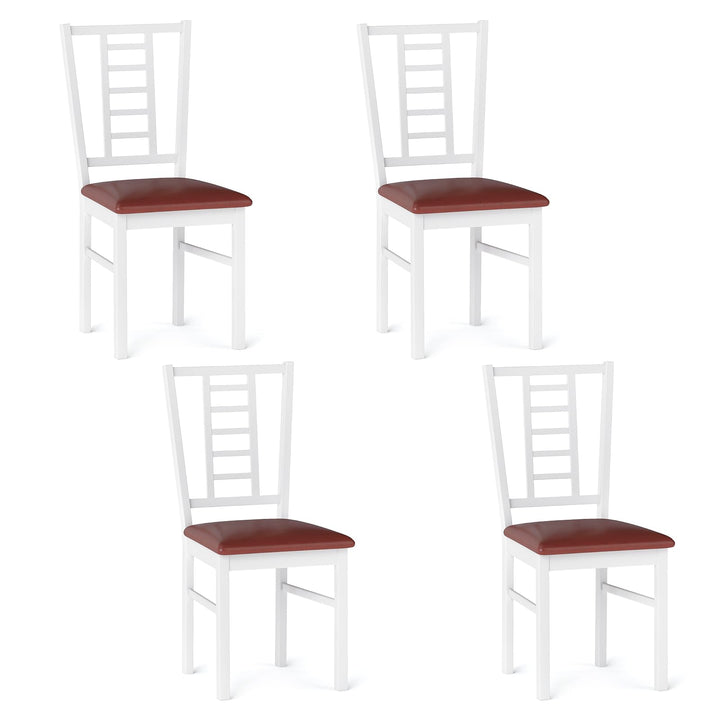 Giantex Wooden Dining Chairs Set of 2/4 Armless Kitchen Chairs