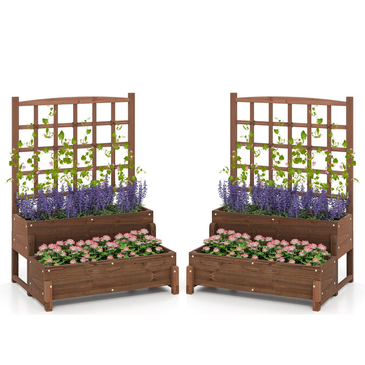Giantex Raised Garden Bed with Legs and Trellis