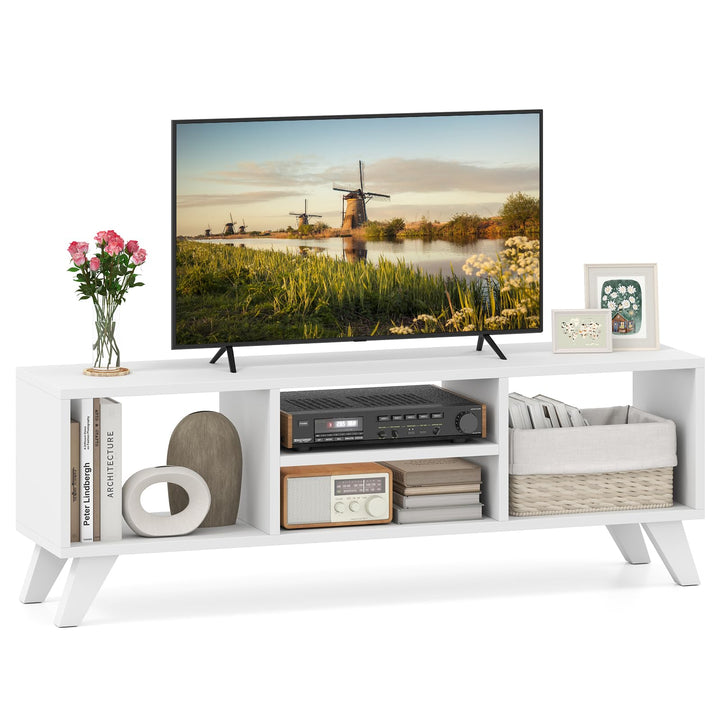 Giantex TV Stand for TVs up to 55", 4-Cubby Entertainment Center