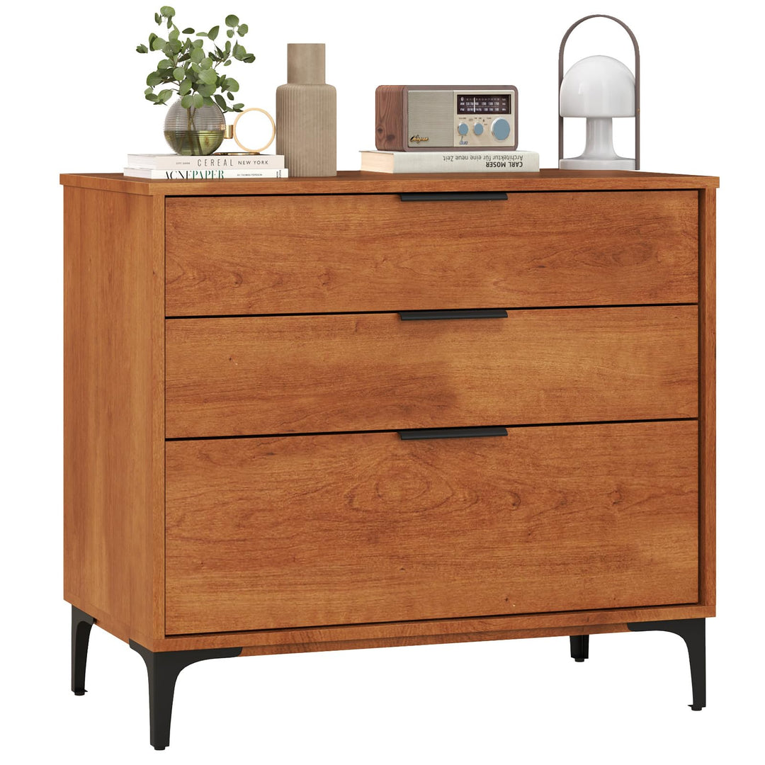 Giantex Dresser for Bedroom, Mid-Century Modern Storage Cabinet with Anti-Tip Kit, Multipurpose Clothes Organizer