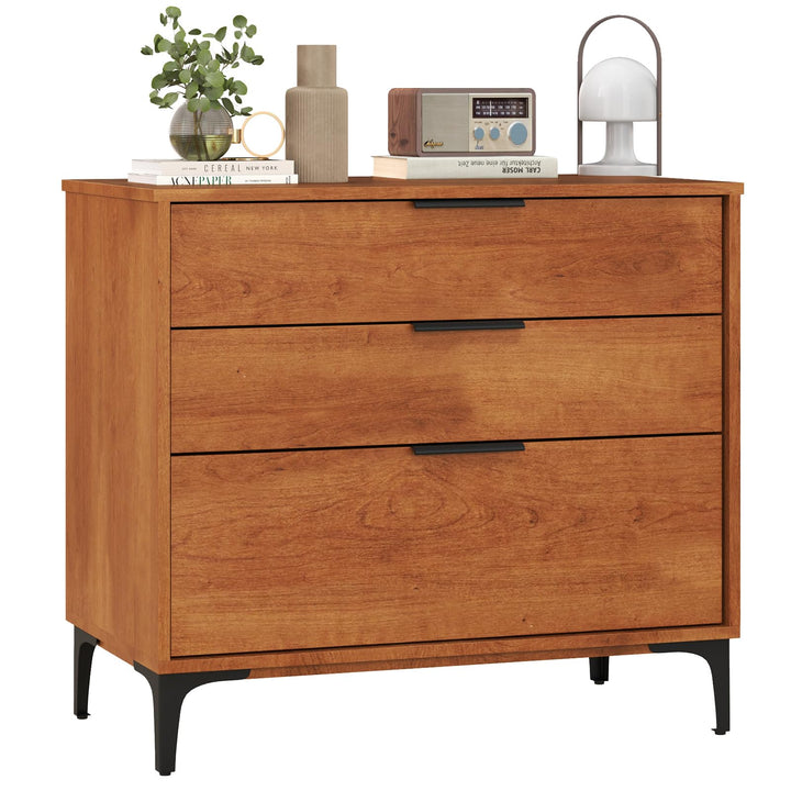 Giantex Dresser for Bedroom, Mid-Century Modern Storage Cabinet with Anti-Tip Kit, Multipurpose Clothes Organizer