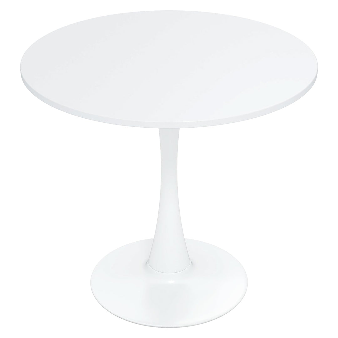 31.5-Inch Tulip Table for 2-4 with Thickened Table and Metal Pedestal for Small Spaces