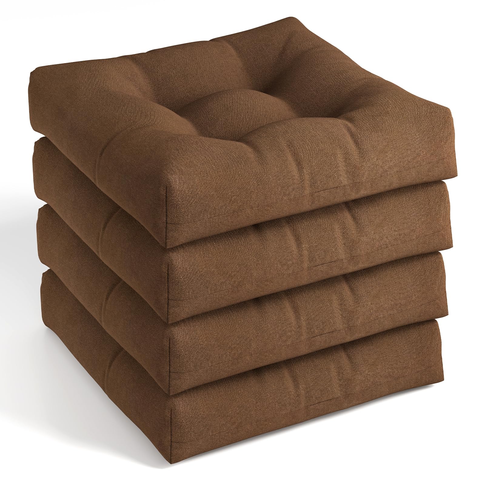 Giantex 2/4/6 Pack Tufted Patio Cushions 4 Inch Thick Outdoor Chair Pads