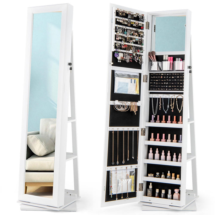 CHARMAID 3-in-1 Jewelry Armoire with Full Length Mirror