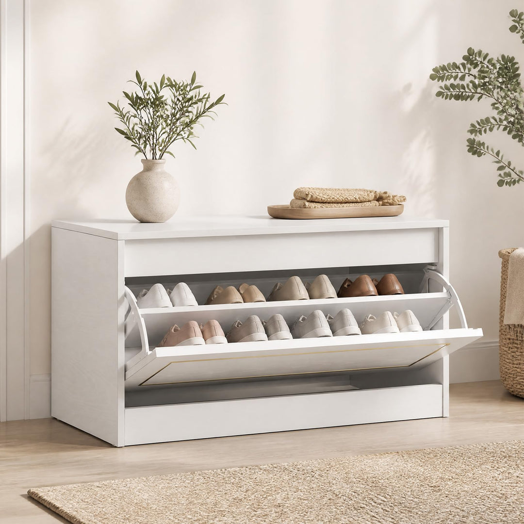 GIANTEX Hidden Shoe Storage Cabinet with Flip Drawer