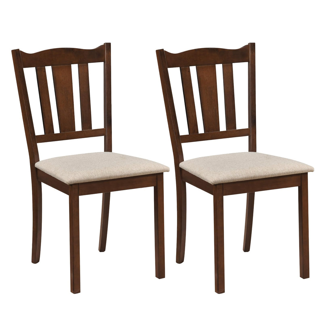 GIANTEX Wooden Dining Chairs Set of 2/4 with Hollow Back &amp; Soft-padded Seat